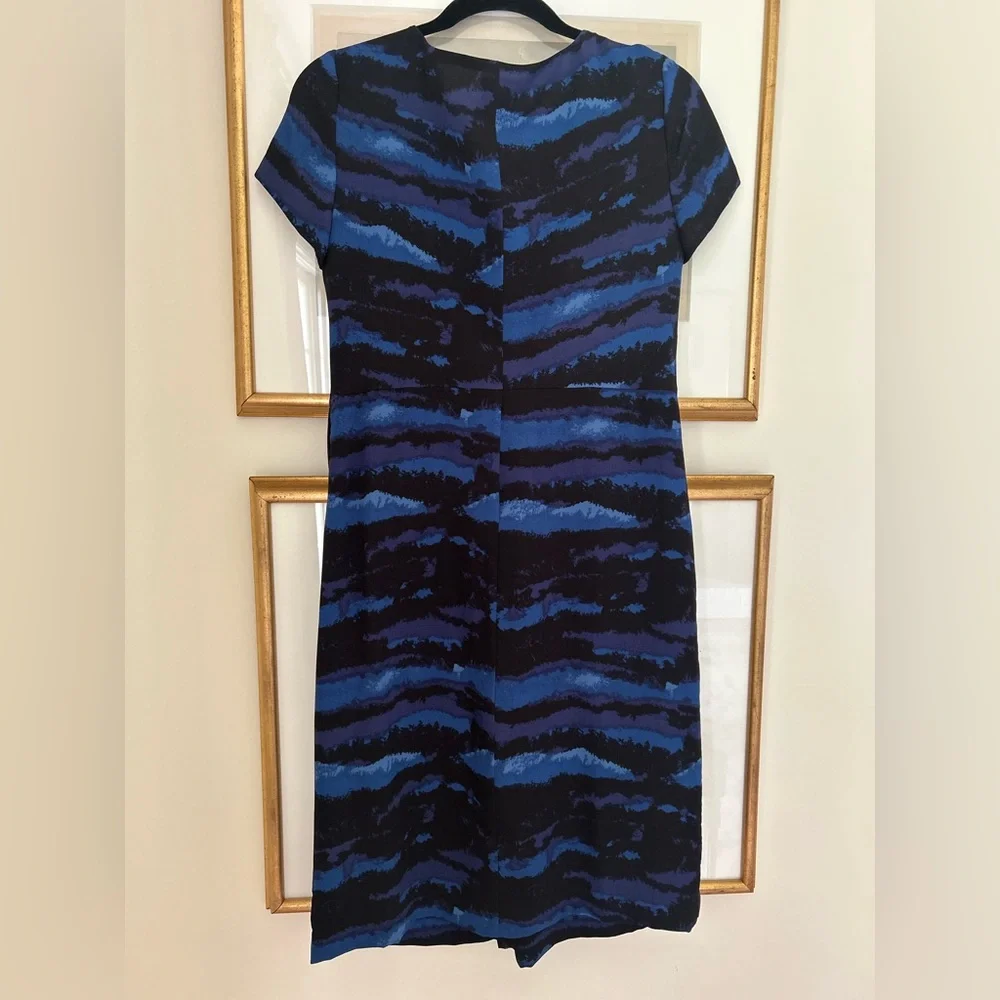 Tory Burch Blue and Black Midi Dress